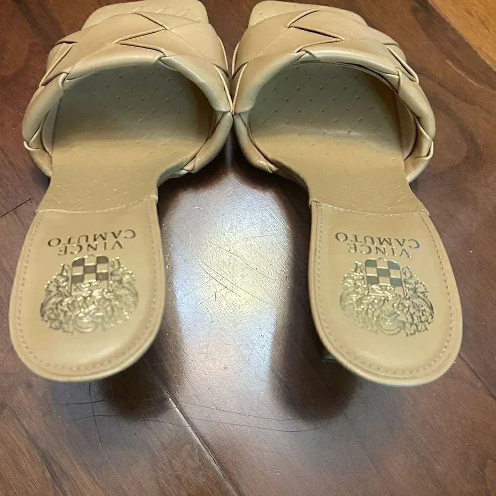 Antonio Melani‎ Brelanie strap mules heel size 8.5 in tan